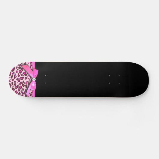 Pinkleoparddruckband-Bogengraphik Skateboard (Horizontal)