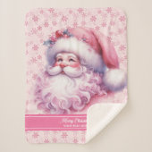 Pinkmas Girls Santa Name Blanket Weihnachten Gemüt Sherpadecke (Vorderseite)