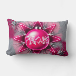 Pinkmas – Neon Holiday Pop Art Lendenkissen
