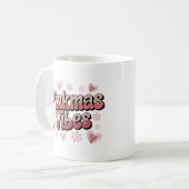 Pinkmas Vibes | Cute Girly Pink Christmas Kaffeetasse (Vorderseite Links)