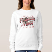 Pinkmas Vibes | Cute Girly Pink Christmas Sweatshirt (Vorderseite)