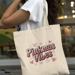 Pinkmas Vibes Süßes, Mädchenhaftes Pinkes Weihna Tragetasche