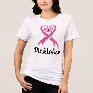 PinkOctober Butterfly Brustkrebs Monat Tri-Blend Shirt