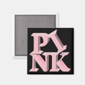 PinkonBlack Breast Cancer Awareness Magnet (Vorderseite/Rückseite)