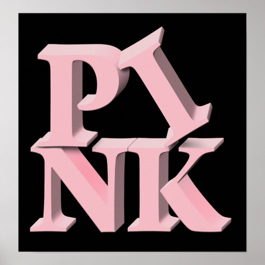 PinkonBlack Breast Cancer Awareness Poster (Vorne)