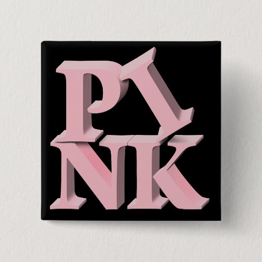 PinkonBlack Brustkrebs-Bewusstsein Button (Vorderseite)