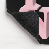 PinkonBlack Brustkrebs-Bewusstsein Mousepad (Ecke)