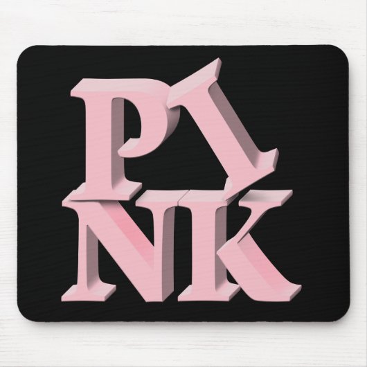 PinkonBlack Brustkrebs-Bewusstsein Mousepad (Vorne)