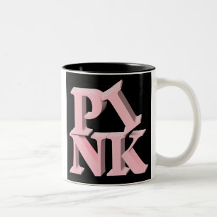 PinkonBlack Brustkrebs-Bewusstsein Zweifarbige Tasse