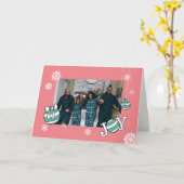 PinkOrnament Foto Weihnachtskarten OnlineWeihnacht Karte (Gelbe Blume)