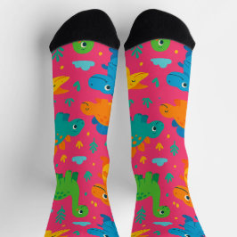 Pinkosaurus-Party Socken