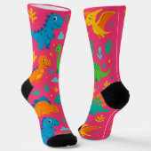 Pinkosaurus-Party Socken (Gewinkelt)
