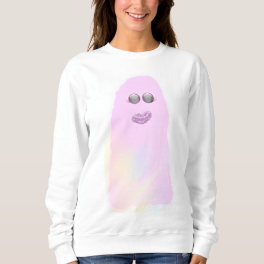 Pinkoween funkelnd Regenbogenpastel Sweatshirt (Vorderseite)