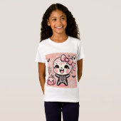 👻 💀 Pinkoween gerade Niedlicher Got! 💀 👻 T-Shirt (Vorne ganz)