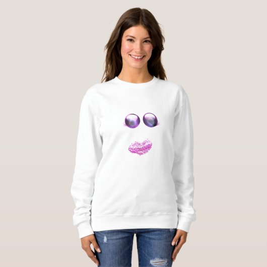 Pinkoween Glitzer Sweatshirt (Vorne ganz)