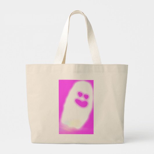 Pinkoween niedlich Ghost Jumbo Stoffbeutel (Rückseite)