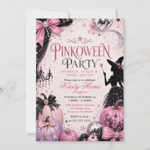 Pinkoween-Party Sweet Sixteen Einladung