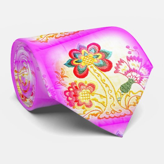 Pinkpalmenbaum-Krawatte Krawatte (Gerollt)