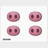 PinkPig Snout Rechteckiger Aufkleber (Blatt)