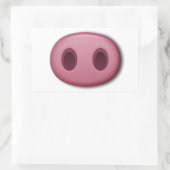PinkPig Snout Rechteckiger Aufkleber (Tasche)