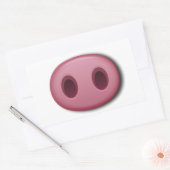 PinkPig Snout Rechteckiger Aufkleber (Umschlag)
