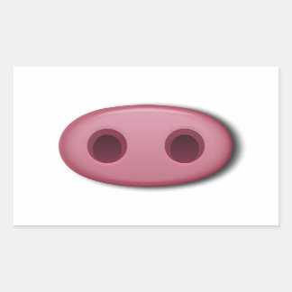 PinkPig Snout Rechteckiger Aufkleber