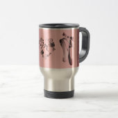 PinkPink Ballet Zehenschuhe mit Monogramm Reisebecher (VorderseiteRechts)