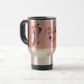 PinkPink Ballet Zehenschuhe mit Monogramm Reisebecher (Vorderseite Links)