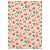 PinkPink Flamingo Sommer tropisches Muster-23123 Klemmbrett (Rückseite)