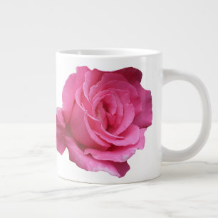 Pinkrosa Rosa Blütenblütenblüte Monogramm Miriam Jumbo-Tasse