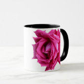 Pinkrosa Rosa Blütenboho Tasse (VorderseiteRechts)