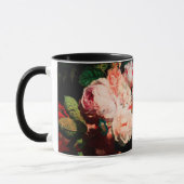 PINKROSEN, BLUME, MORGENE GLORIEN UND SCHALTFLÄCHE TASSE (Links)