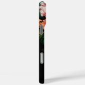 PINKROSEN, SCHALTFLÄCHE, BLUMENMONOGRAMM DER WEISS Case-Mate iPhone HÜLLE (Rückseite / Rechts)