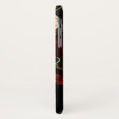 PINKROSEN, SCHALTFLÄCHE, BLUMENMONOGRAMM DER WEISS Case-Mate iPhone HÜLLE (Hinten/Links)