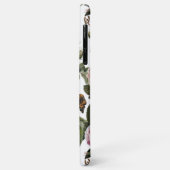 PINKROSEN, SCHALTFLÄCHEN, Monogramm aus weißer Blü Case-Mate iPhone Hülle (Hinten/Links)