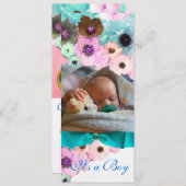 PINKROSEN UND BLUE BOUR FOTOGRAMM EINLADUNG (Vorne/Hinten)