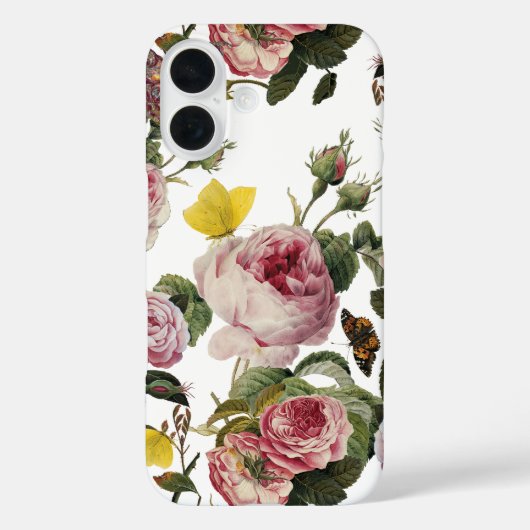 PINKROSEN UND GELBEN SCHALTFLÄDEN Weiße Blüte Case-Mate iPhone Hülle (Rückseite)