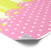 Pink's a Girl Baby Announcposter Poster (Ecke)