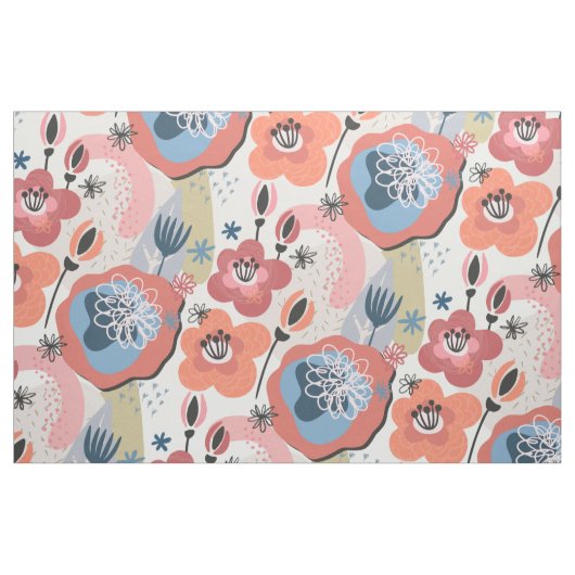 Pinks Abstrakt Stoff (Fat Quarter (45,7 x 55,9 cm))