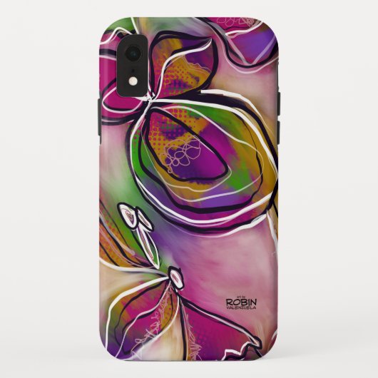 "Pinks and Grüntöne Floral" Telefonzelle Case-Mate iPhone Hülle (Rückseite)