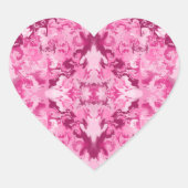Pinks auf Pinks Herz-Aufkleber (Vorderseite)