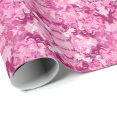 Pinks auf Pinks Swirl Geschenkpapier (Rolleneckpunkt)