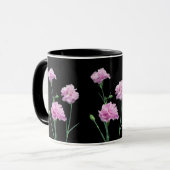 Pinks auf schwarz tasse (Vorderseite Links)