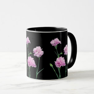 Pinks auf schwarz tasse