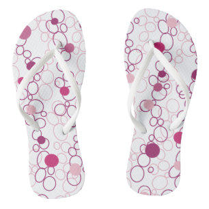 Pinks Circles Dots Flip Flops Badesandalen
