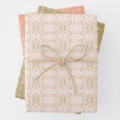 Pinks Coral und Gold Geschenkpapier Set (Beispiel)
