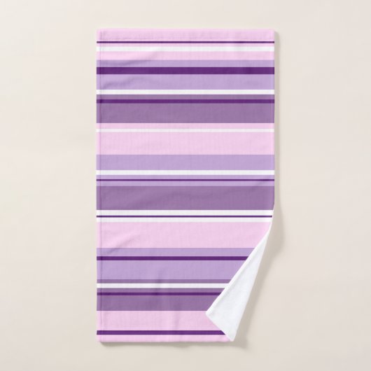 Pinks mit gemischten Streifen, weiß Badhandtuch Set (Handtuch)