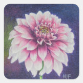 PINKS QUADRATISCHER AUFKLEBER (Vorderseite)