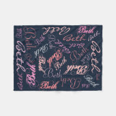 Pinks und Blanketnamenskollage Fleecedecke (Vorderseite (Horizontal))