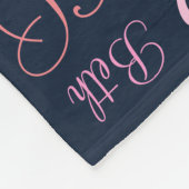 Pinks und Blanketnamenskollage Fleecedecke (Ecke)